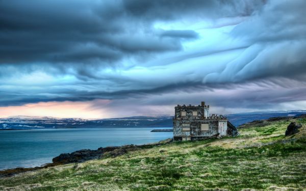 sea,nature,sky,clouds,storm,tower