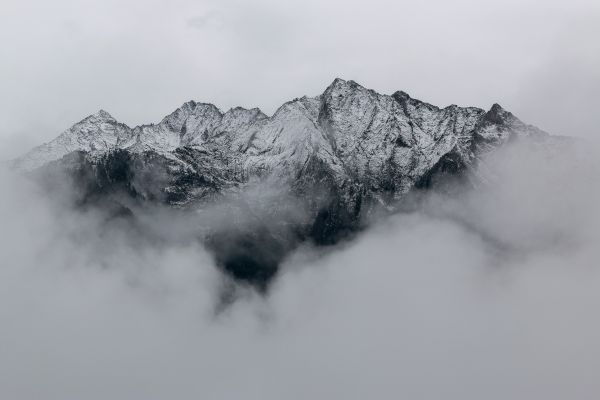 landskab,natur,bjerge,sne,snedækket bjerg,snedækket peak