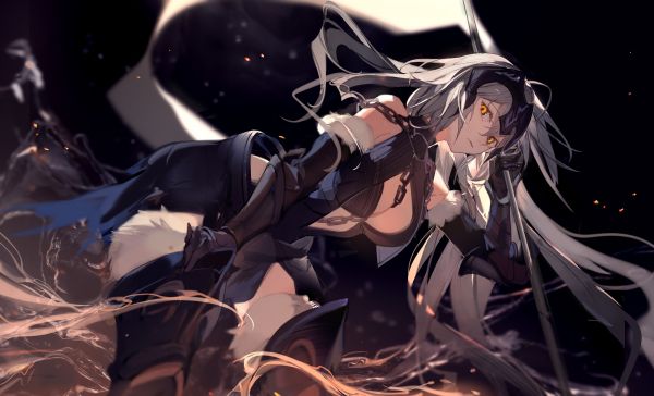 Большие сиськи,Серия Fate,Jeanne d Arc Fate,Желтые глаза