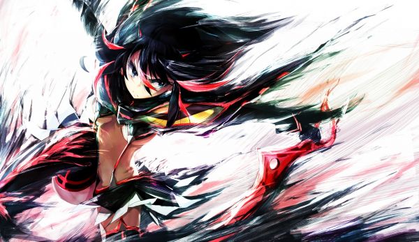 drawing,illustration,anime,anime girls,Kill la Kill,Matoi Ryuuko