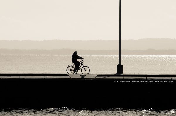 persone, monocromo, mare, strada, lago, paesaggio