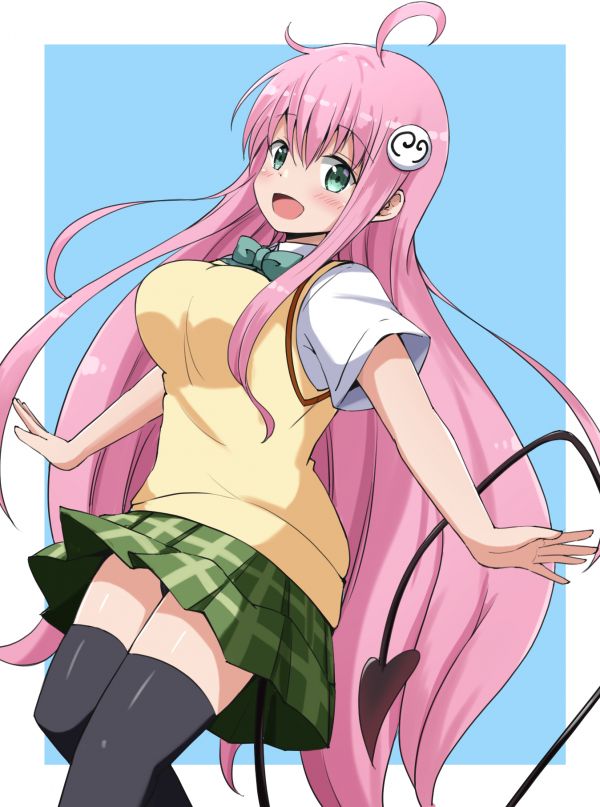 Anime,Filles anime,To Love ru,Lala Satalin Deviluke,cheveux longs,Cheveux roses