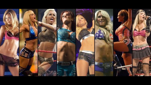 1366x768 px,Ashley Massaro,Maria Kanellis,Michelle McCool,Stacy Keibler,WWE