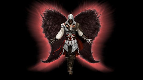 demon, Assassin's Creed, Ezio Auditore da Firenze, darkness, wing, anime