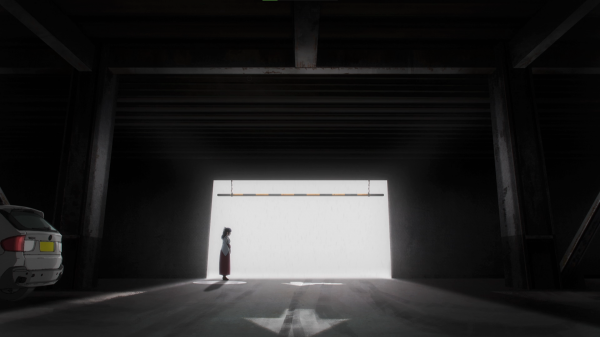 Jujutsu Kaisen,Utahime Iori,parking garage,zonlicht,auto,anime