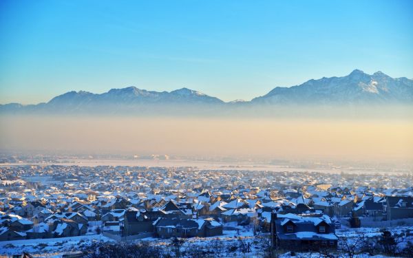 krajina, západ slunce, kopec, jezero, slunečnímu záření, moře