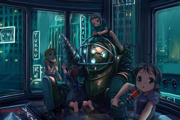 jeux vidéo,Big Daddy,BioShock,BioShock 2,Petite soeur,capture d'écran