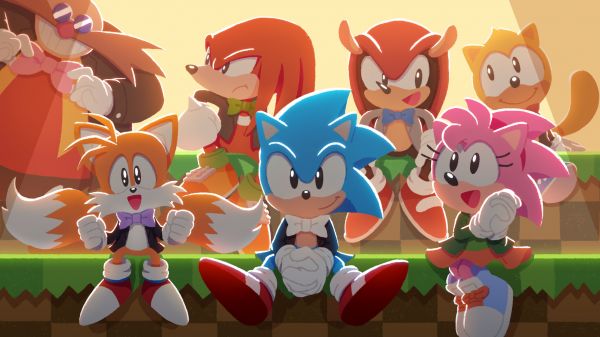 Ηχητικός, Yui Karasuno, ουρές χαρακτήρα, Αυγό, Amy Rose, ισχυρός