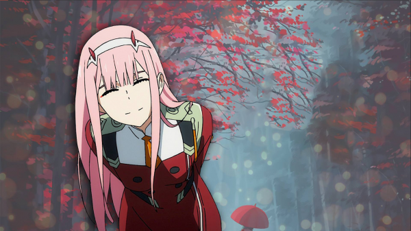 Anime,Filles anime,Zero Two Darling in the FranXX,Darling in the FranXX,paysage,Cheveux roses