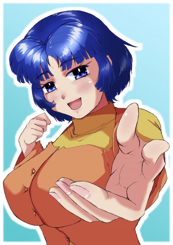 anime,anime girls,Super Robot Taisen,Kusuha Mizuha,short hair,blue hair