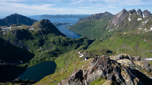 alam,pemandangan,Norway,Lofoten,pegunungan,fjord