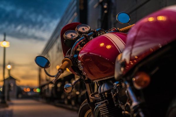 motorfiets,sunset glow,Red Motorcycles