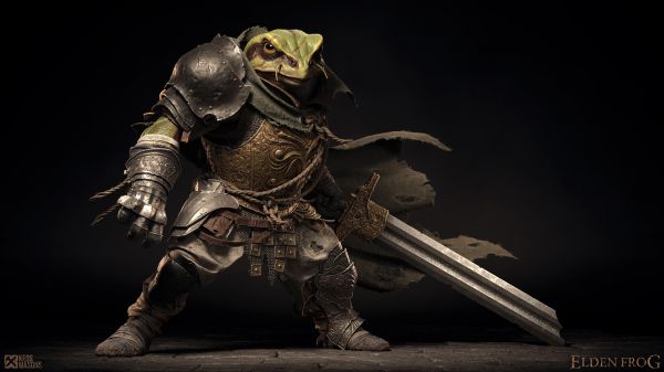 Хроно триггер,Frog Chrono Trigger,Glenn,CGI,3D sculpture,Marco Plouffe