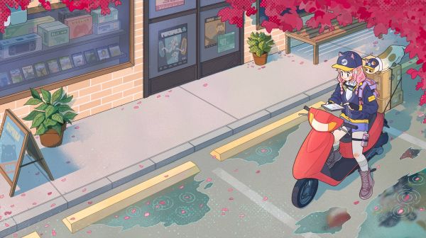 Chicas anime,Software de vapor,Valve Corporation,Scooters,Gatos,ilustración