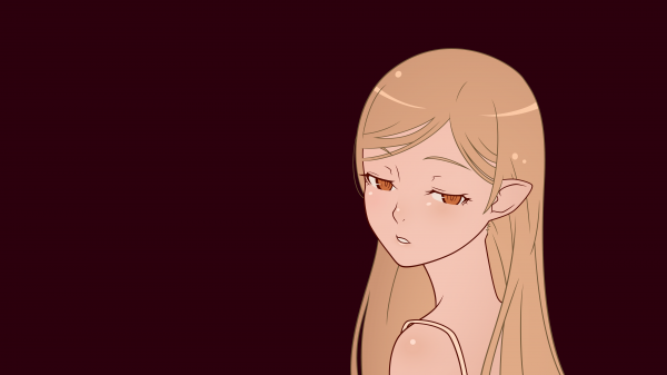 Oshino Shinobu,Serie Monogatari,Chicas anime,rubia,Fondo simple,Minimalismo