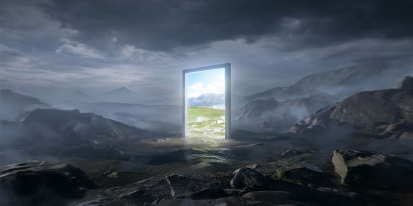 digital,Digital kunst,kunstværk,illustration,Rutger van de Steeg,portal