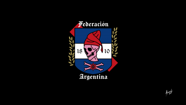 military,war,simple background,Argentina,skull and bones,KowalArt