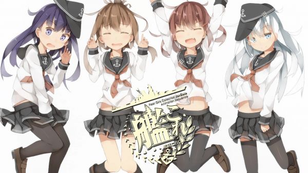 1920x1080 пиксела,Akatsuki KanColle,аниме,аниме момичета,Hibiki KanColle,върхове