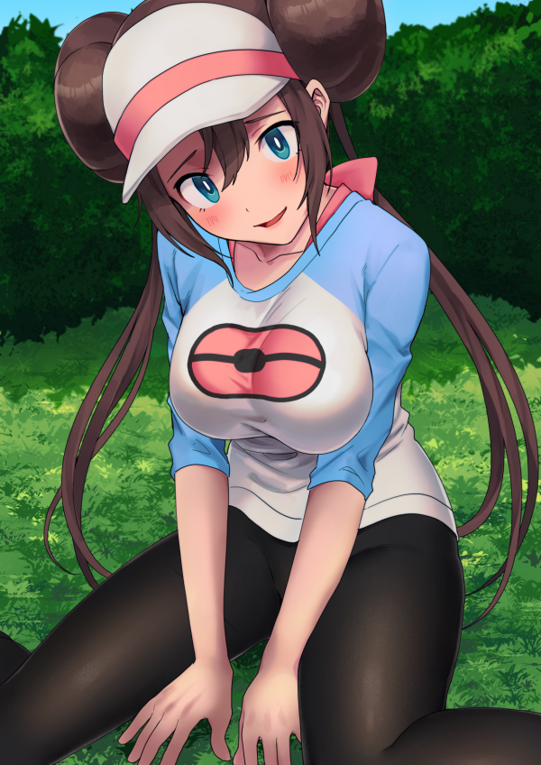 anime,animemeisjes,lang haar,pokemon,Rosa Pok mon,twintails