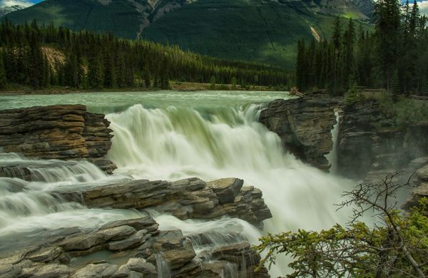 landscape,forest,waterfall,water,nature,river