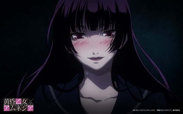 illustrazione,anime,brunetta,Tasogare Otome x Amnesia,capelli neri,arrossire