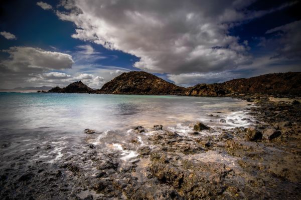 bleu, mer, ciel, paysage marin, océan, Espana