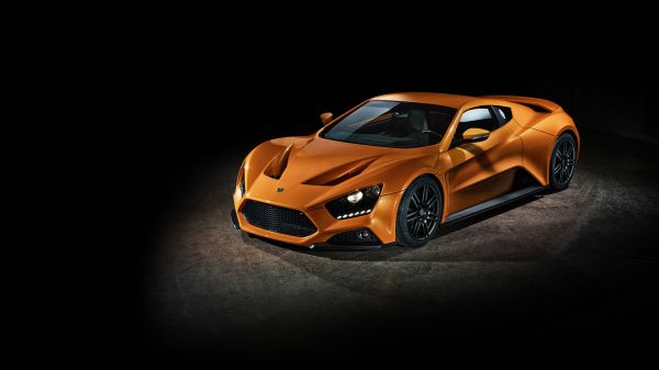 carro,fundo preto,Zenvo st1,Carros laranja