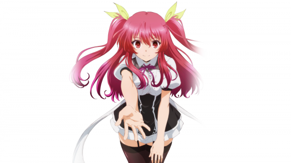 anime,fete anime,Rakudai Kishi nr Cavalerie,Stella Vermillion,fundal simplu,par lung