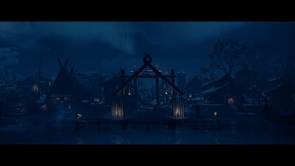 刺客信条,Assassin's Creed Valhalla,挪威,村,冬季,电脑游戏