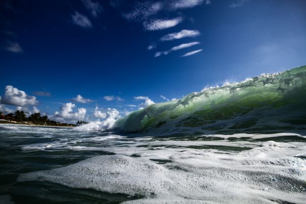 wave, water, sea, nature, body of water, sky