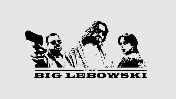 ilustrácie, Monochrome, karikatúra, Big Lebowski, Lebowski, logo