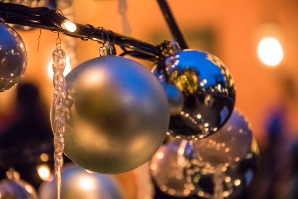 nacht, blauw, Kerstmis-, bokeh, Denemarken, evenement