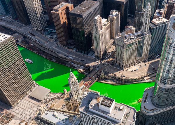 Gebäude,Wolkenkratzer,Chicago,USA,Fluss,Grün