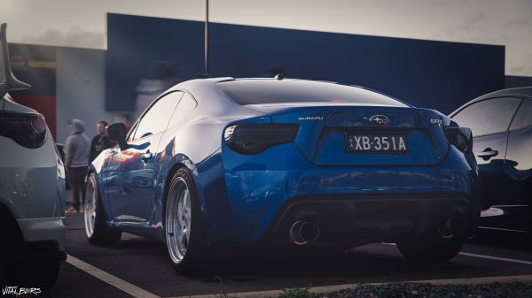 sports car, outdoors, car, vehicle, car park, Subaru BRZ