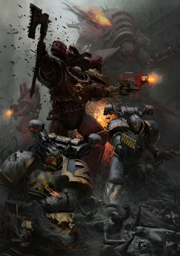 Warhammer 40 000,Khorne,Iron Warriors,world eater,chain axe,ciur