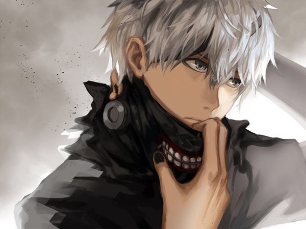 illustration, monochrome, white hair, anime, anime boys, short hair