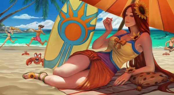 ilustrasi,anime,Liga legenda,Leona League of Legends,karya seni,gambar kartun