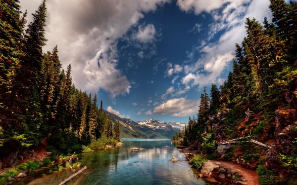 lumière du soleil,paysage,forêt,Montagnes,Lac,eau