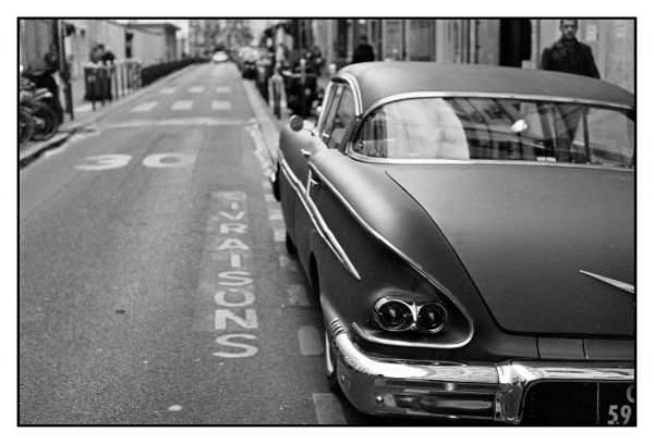 monocromático, rua, carro, veículo, Carro antigo, fotografia