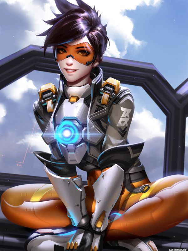 video games, video game girls, Tracer Overwatch, Overwatch, fantasy girl, brunette