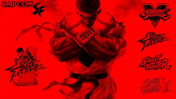 1920x1080 px,Capcom,merah,karakter merah,Ryu Street Fighter,jalan