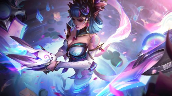 spirit blossom,Spirit Blossom League of Legends,GZG,4k,Riot Games,digitaalinen taide