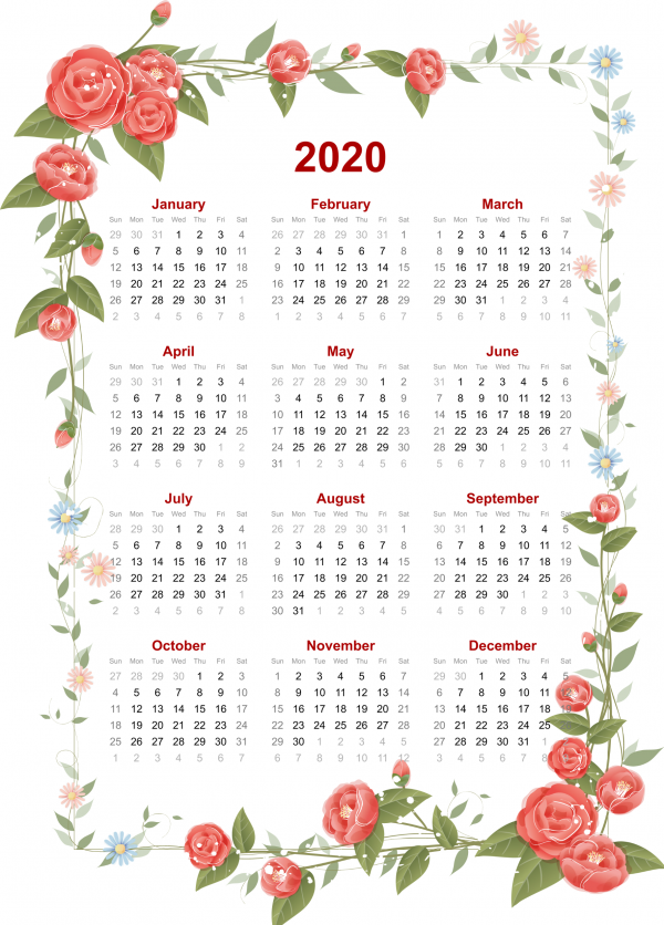 kalender,2020 Year,latar belakang putih,bingkai,tampilan potret