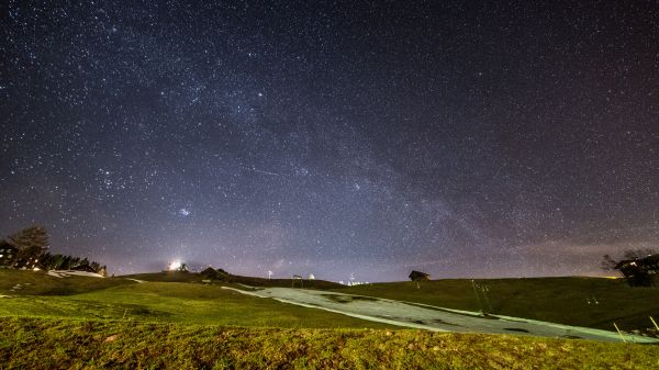 небо,Зеленый,ночь,Звезды,Nikon,Nacht