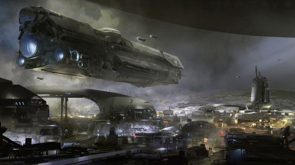 Halo,Video Game Art,video games,spaceship,UNSC Infinity,digital art