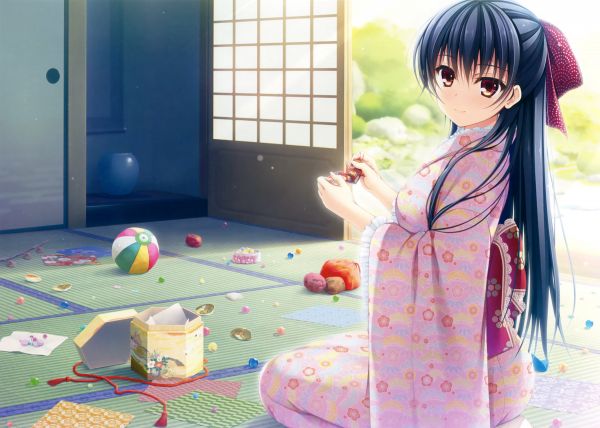 lange Haare,Anime,Anime Mädchen,Spielzeug,Japanische Kleidung,Kimono