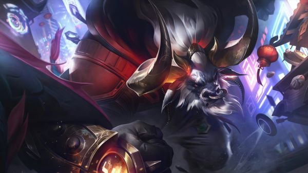 karakter binatang,gerhana bulan,Alistar,Liga legenda,riot Games