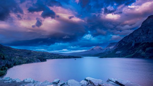 montanhas Rochosas,natureza,lago,agua,céu,colorida