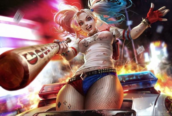 anime,harley Quinn,komiks,screenshot,Suicide Squad,počítač tapeta