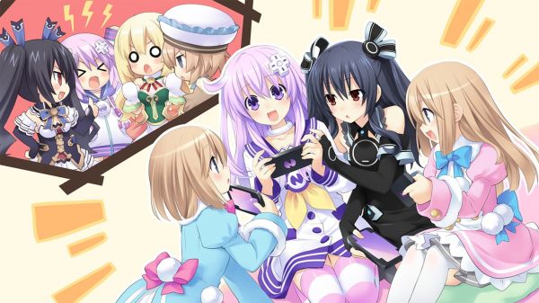 illustration, anime, anime girls, artwork, cartoon, Hyperdimension Neptunia